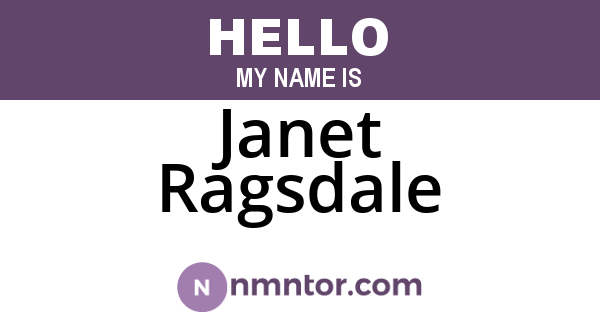 Janet Ragsdale