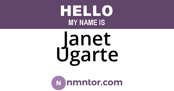 Janet Ugarte