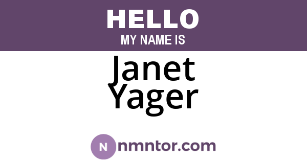 Janet Yager