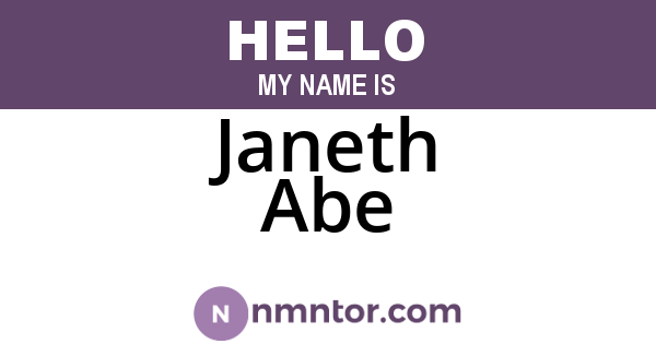 Janeth Abe