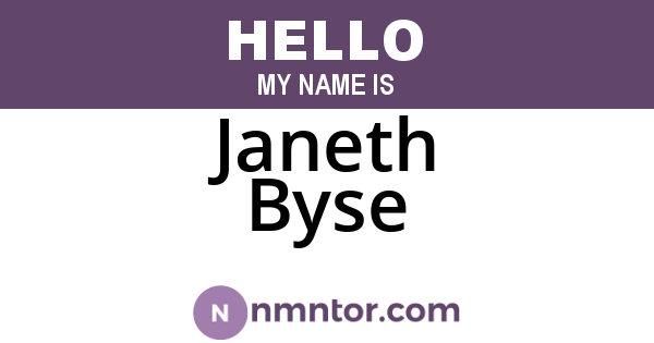Janeth Byse