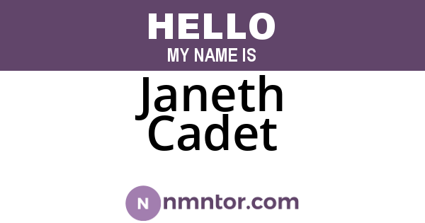 Janeth Cadet