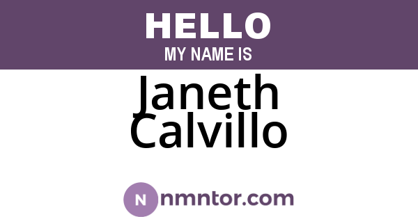 Janeth Calvillo