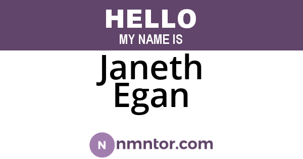 Janeth Egan