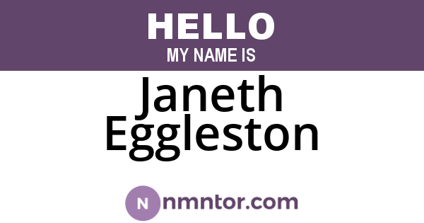 Janeth Eggleston