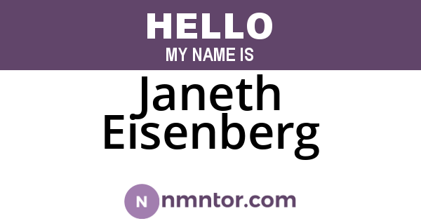 Janeth Eisenberg