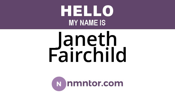 Janeth Fairchild