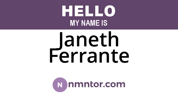 Janeth Ferrante