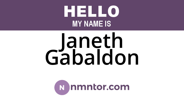 Janeth Gabaldon