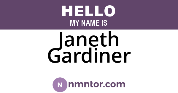 Janeth Gardiner