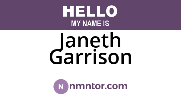 Janeth Garrison