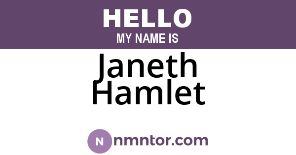 Janeth Hamlet