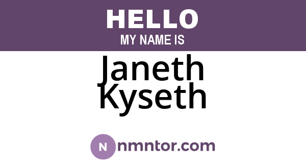 Janeth Kyseth