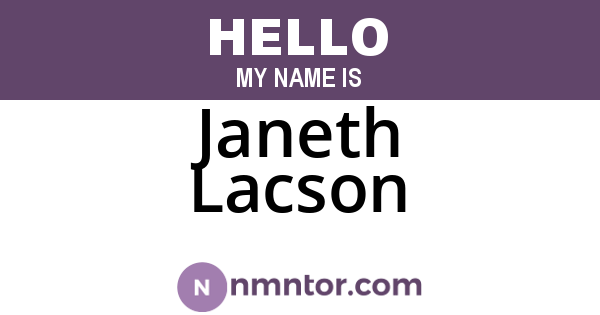 Janeth Lacson