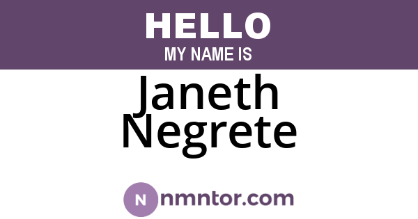 Janeth Negrete