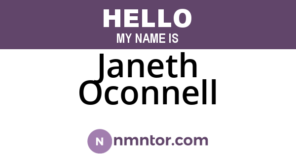 Janeth Oconnell