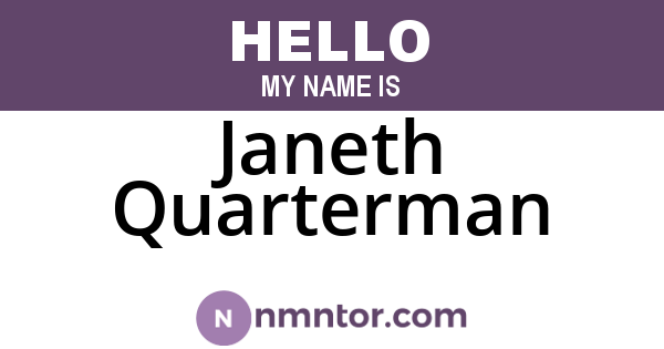 Janeth Quarterman