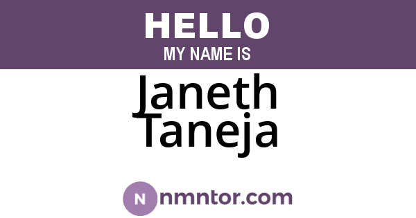 Janeth Taneja