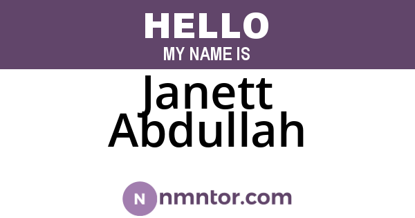 Janett Abdullah