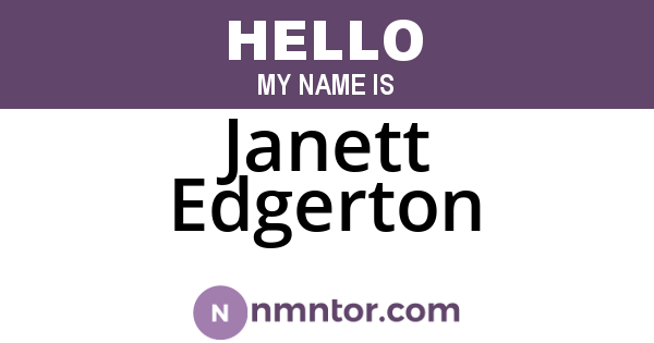 Janett Edgerton