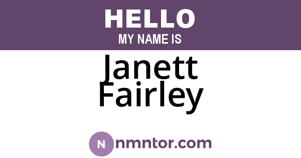 Janett Fairley
