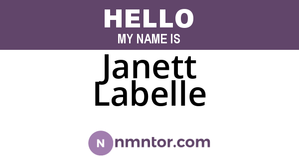 Janett Labelle