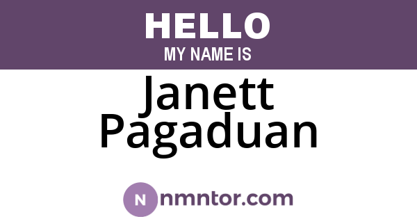 Janett Pagaduan