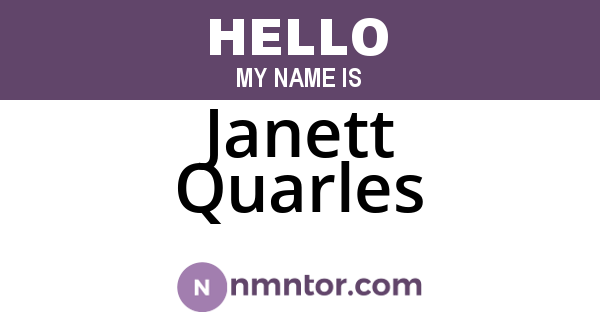 Janett Quarles