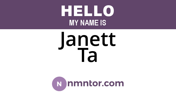 Janett Ta
