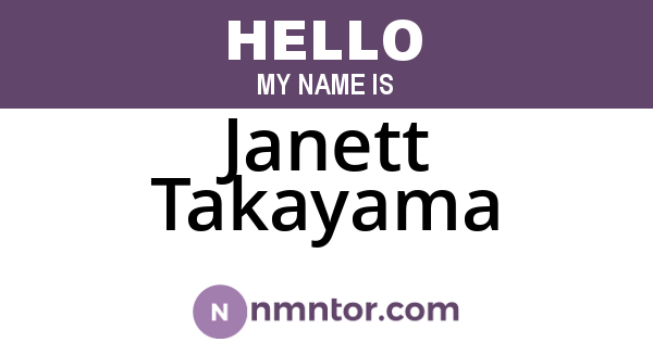 Janett Takayama