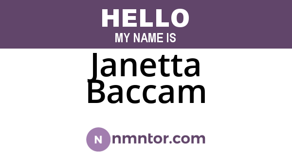 Janetta Baccam