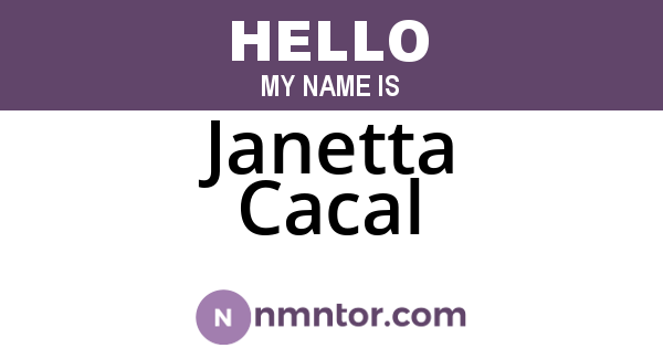 Janetta Cacal