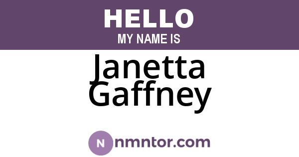 Janetta Gaffney