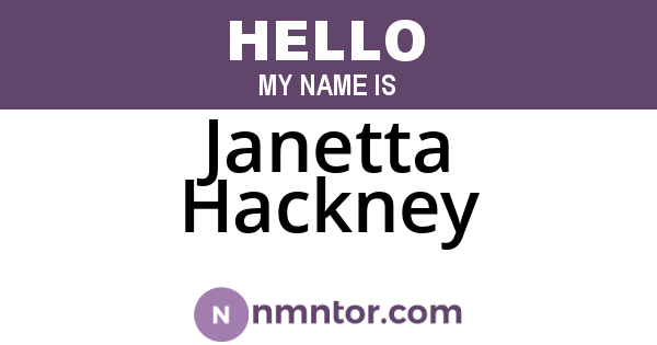 Janetta Hackney