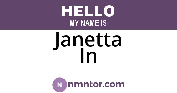 Janetta In