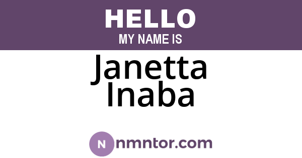 Janetta Inaba