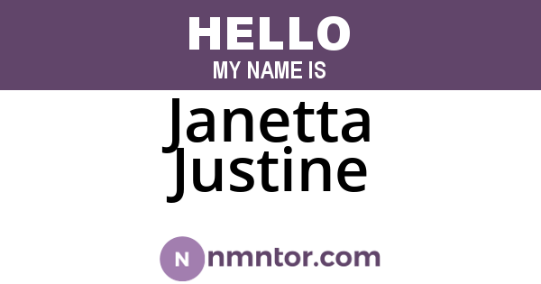 Janetta Justine