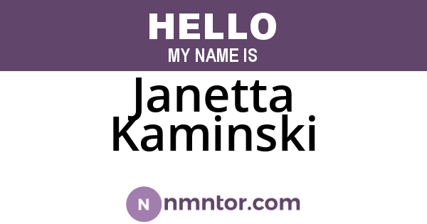 Janetta Kaminski