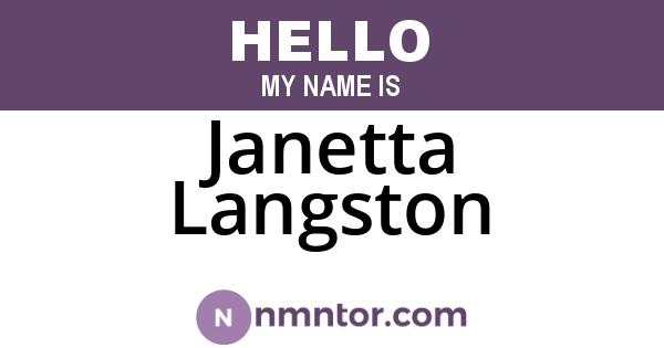 Janetta Langston