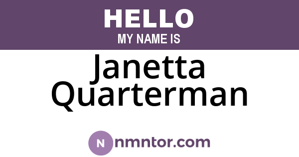 Janetta Quarterman