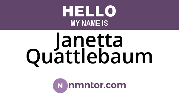 Janetta Quattlebaum