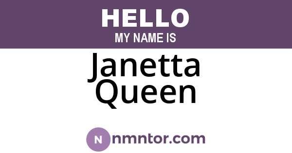 Janetta Queen