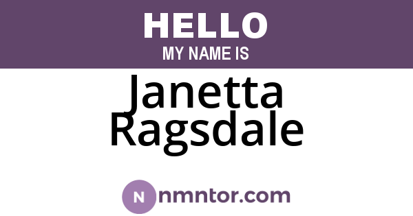 Janetta Ragsdale