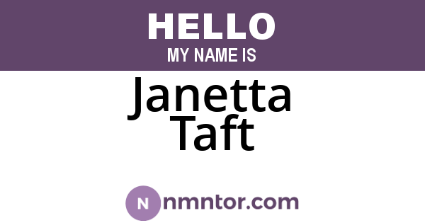 Janetta Taft