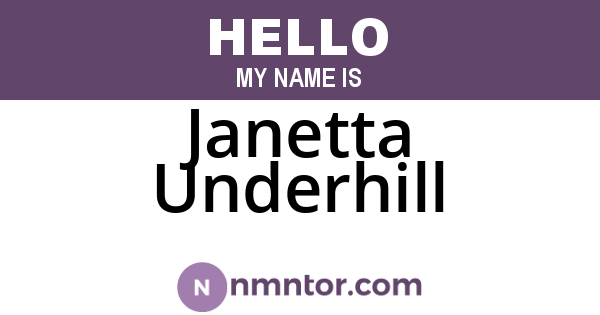 Janetta Underhill