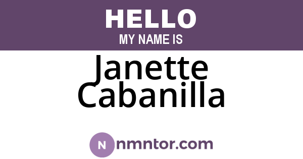 Janette Cabanilla