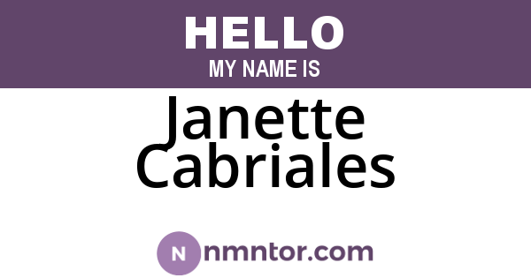 Janette Cabriales