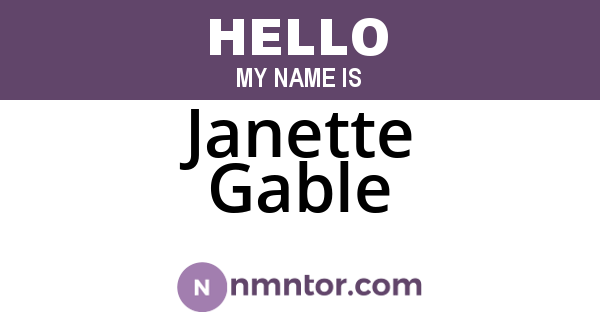 Janette Gable