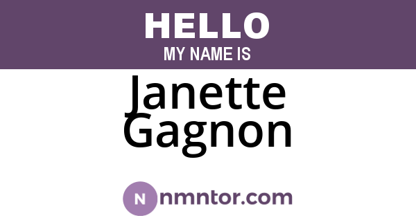 Janette Gagnon