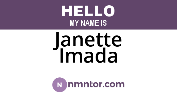 Janette Imada